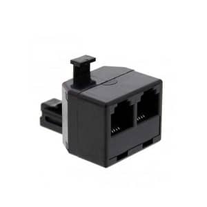 Adaptor 1x RJ11 6P4C tata - 2x RJ11 6P4C mama negru Well