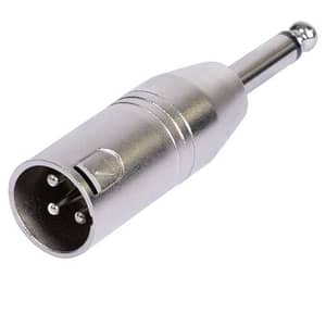 Adaptor 3 pini XLR tata - JACK 6.35 mm tata MONO metal BST 18-5575