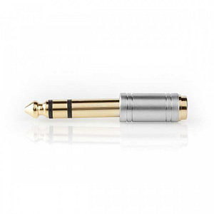 Adaptor Audio JACK 6.35 mm tata - JACK 3.5 mm mama metal argintiu Nedis