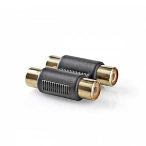 Adaptor audio stereo 2x RCA mama - 2x RCA mama aurit 1buc Nedis