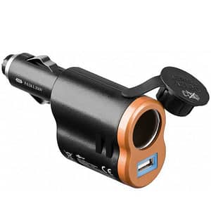 Adaptor bricheta masina 2in1 6A USB 1A Goobay