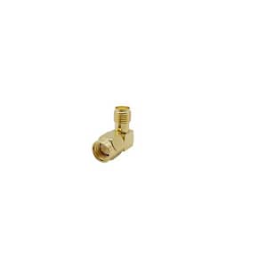 Adaptor convertor antena wifi RF coaxial SMA tata la SMA mama la 90 grade 50ohm de inalta calitate cupru placat cu aur
