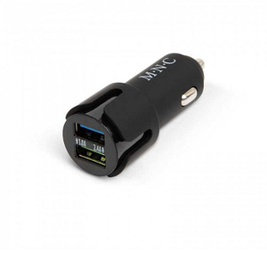 Adaptor de la bricheta 2x USB 2.4A negru M'N'C