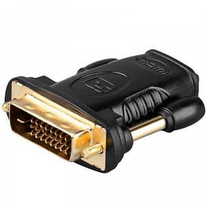 Adaptor DVI-D 24+1 la HDMI mama aurit Goobay