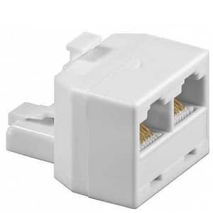 Adaptor ISDN RJ45/8P8C tata la 2x RJ45/8P8C mama alb Goobay