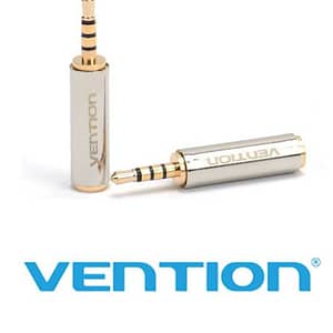 Adaptor Jack 2.5 mm 4 pin tata - Jack 3.5 mm 4 pini mama metal aurit VENTION VAB-S02-DE