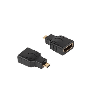 Adaptor micro HDMI la HDMI mama aurit negru