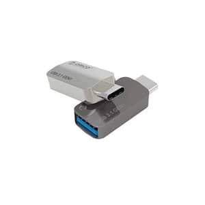 Adaptor OTG USB Type C tata - USB Type A mama metal argintiu 3A Orico CTA2