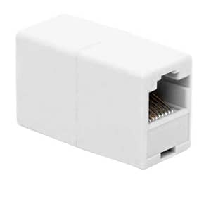 Adaptor prelungitor RJ45 8P8C Cat5 soclu - soclu conexiunea drept alb