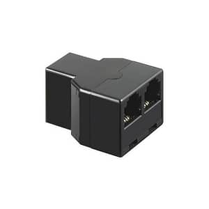 Adaptor RJ11 mama la 2x RJ11 mama negru Goobay