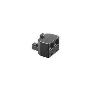 Adaptor RJ45 tata la 2x RJ45 mama negru Goobay