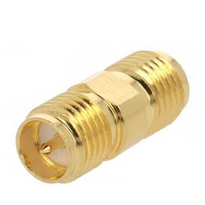 Adaptor SMA mama - RP-SMA tata reverse drept 50ohm teflon aurit AMPHENOL 132169RP