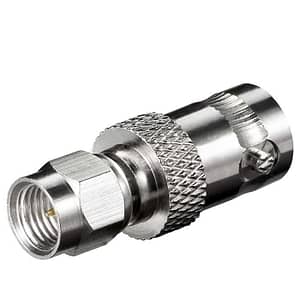 Adaptor SMA tata - BNC mama pini auriti pentru cablu RG 174/U Goobay 11856