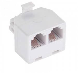Adaptor telefonic 6P4C RJ11 tata la 2 mama