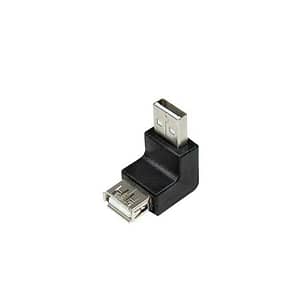 Adaptor USB 2.0 A soclu mama - USB A mufa tata in unghi LOGILINK