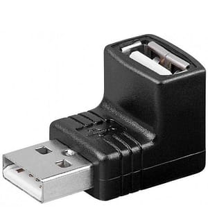 Adaptor USB A tata - A mama 90 grade Goobay