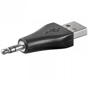Adaptor USB la Jack 3.5 mm 3 contacte tata pentru alimentare Goobay