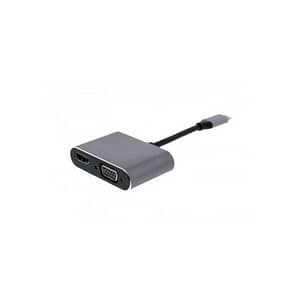Adaptor USB Type C 3.1 - HDMI 4K 30Hz si VGA 1080p 60Hz Well
