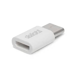 Adaptor USB Type C tata la Micro USB mama alb delight