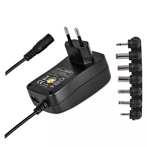 Alimentator AC/DC 3-4.5-5-6-7.5-9-12 V 2250mA 8 mufe USB 3.5mm 2.35x0.75 3.0x1.0 3.5x1.35 4.0x1.7 5.0x2.1 5.5x2.5 mm Emos N3113