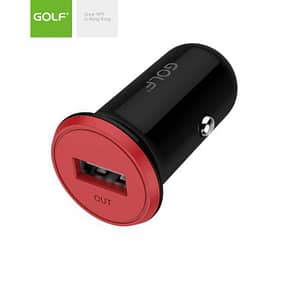 Alimentator Incarcator de la auto 1A 12-24V la 1x USB 1A negru GF-C5 blister Golf