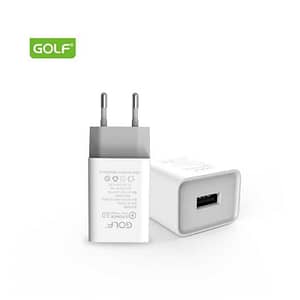 Alimentator Incarcator retea 230V la 1x QC USB 3A Fast Charge Alb GF-U206Q blister Golf