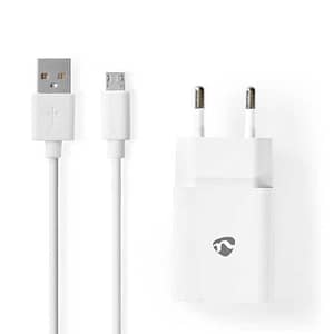 Alimentator USB Nedis iesire 2.1A cablu micro USB inclus alb