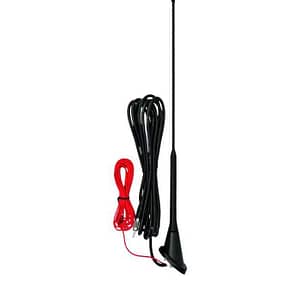 Antena auto cu amplificare 40cm Golf fixa cu talpa ovala 4CARS