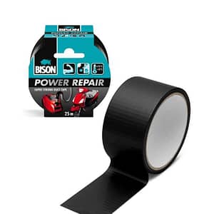 Banda adeziva intarita cu material BISON Power Repair neagra 10m