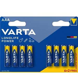 Baterii alcaline R3 AAA Longlife Power Varta 8buc/blister 4903/8-VARTA