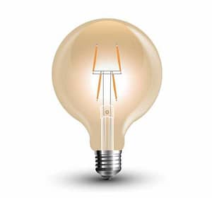 Bec LED 4W E27 G80 filament Amber 2200K V-TAC