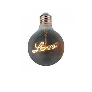 Bec LED G125 E27 5W 70lm cu filament 2200K alb cald model LOVE V-TAC