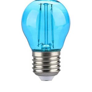 Bec LED G45 E27 2W cu filament lumina albastra V-tac SKU-217412