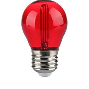 Bec LED G45 E27 2W cu filament lumina rosie V-tac SKU-217413