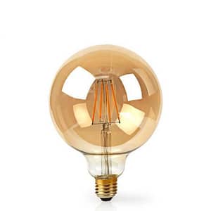 Bec Wi-Fi Smart LED cu filament Nedis E27 125mm 5W 500lm 2700K auriu