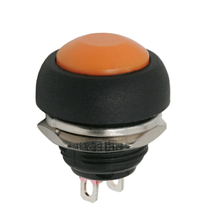 Buton 1 circuit 1A 250V OFF-(ON) portocaliu fara retinere