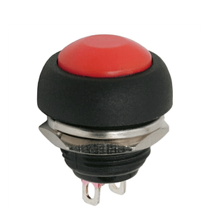 Buton 1 circuit 1A 250V OFF-(ON) rosu fara retinere 09044PI
