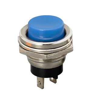 Buton 1 circuit 2A 250V OFF-(ON) fara retinere albastru 09065KE