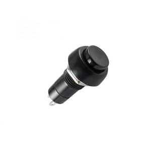 Buton intrerupator OFF-(ON) fara retinere 250V/3A negru incastrabil 12mm HOME