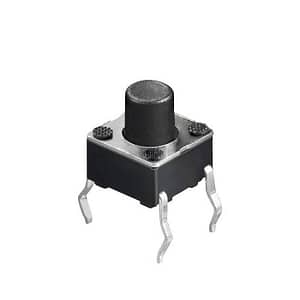 Buton microcontact 4 pini OFF-ON fara retinere 6x6mm buton 4mm de la PCB 7mm