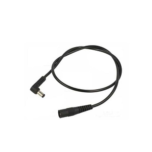 Cablu 0.5m DC 5.5x2.1 mm mufa 90 grade - soclu 5.5x2.1 mm 2A 2x0.5mm2 WEST POL A21-C21-C050-050BK