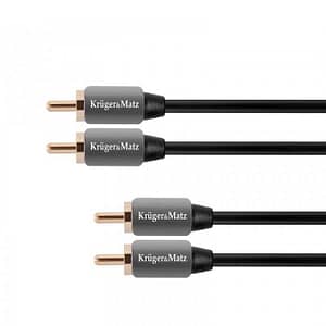 Cablu 2x RCA - 2x RCA 1.8m Audio Profesional Kruger&Matz