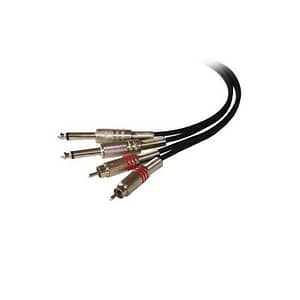 Cablu 2x RCA tata - 2x JACK 6.35 mm mono tata 5m ibiza