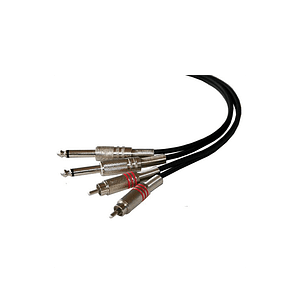 Cablu 2x RCA tata la 2x Jack 6.35 mm mono 3m ibiza