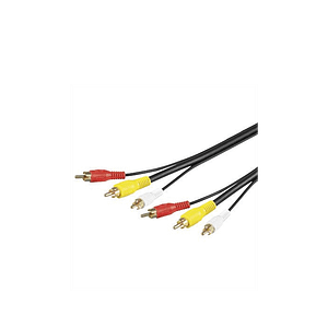 Cablu 3x RCA 5m video RG59 Goobay