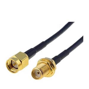 Cablu 50 ohm 50cm SMA soclu - SMA mufa negru BQ CABLE SMA-SMF/50/05