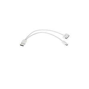 Cablu adaptor 2in1 USB la Lightning si micro USB