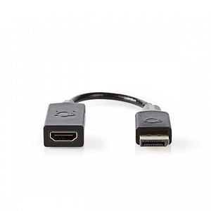 Cablu adaptor 4K DisplayPort v1.2 tata - HDMI mama 0.2m gri Nedis