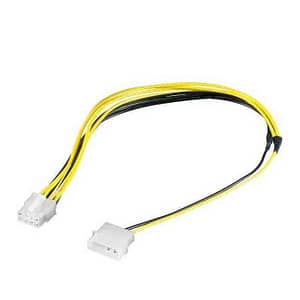 Cablu adaptor alimentare 5.25 tata la EPS 8 pini 28cm pentru alimentare placa de baza Goobay