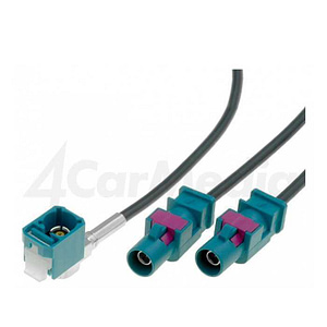 Cablu adaptor antena auto Fakra soclu mama - Fakra mufa tata x2 0.25m VWP 4CARMEDIA